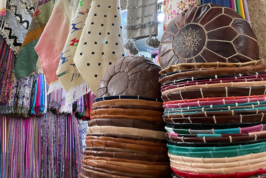 What to know about Moroccan leather pouf
