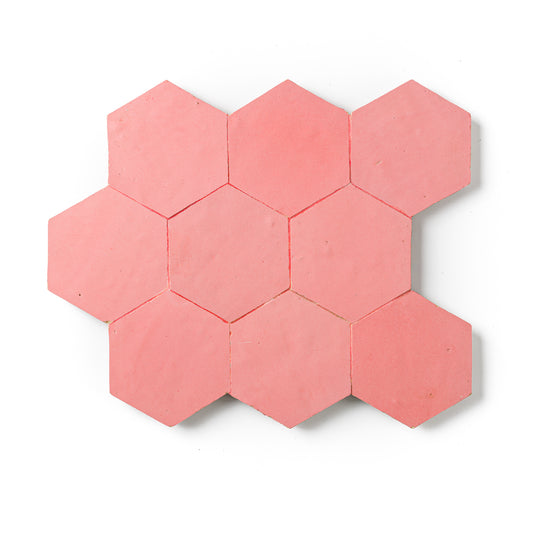 Blush Blooms - Zellige Tile